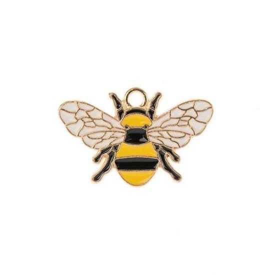 Picture of Sweet & Petite Charms, 17x26mm Bee, 6 pieces