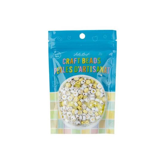 Picture of Craft Beads Mix Discs and Squares, Yellow