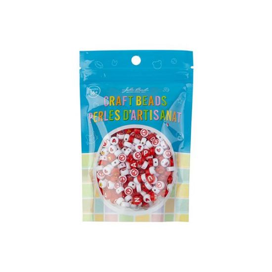 Picture of Craft Beads Mix Discs and Squares, Red