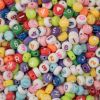 Picture of Craft Beads Mix Numbers and Letters, Multi-Color
