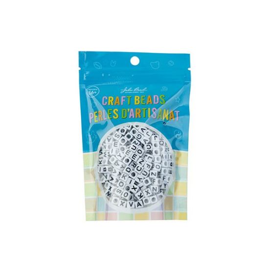 Picture of Craft Beads Mix Square Alphabet, White