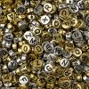 Picture of Craft Beads Mix Square Alphabet, Silver and Gold
