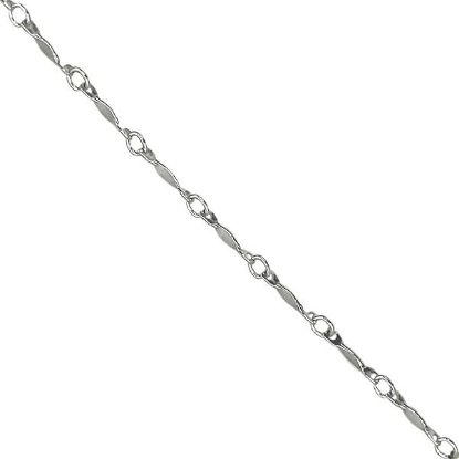 Picture of Sterling Silver Long & Short Dapped Bulk Chain 1.2mm, Sold by the Foot