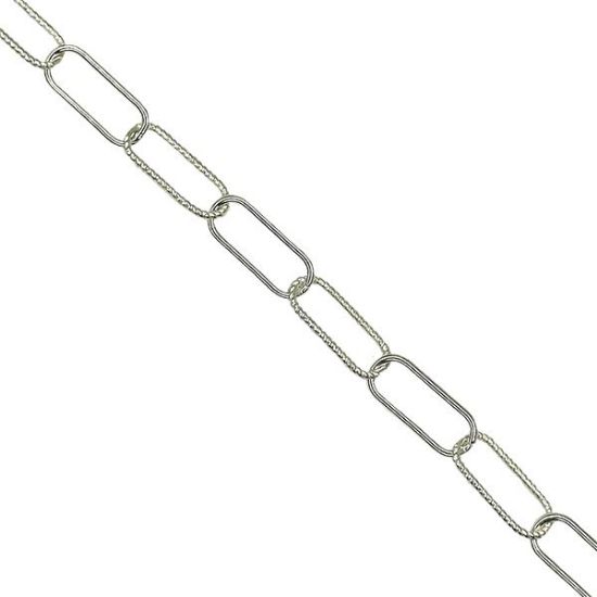 Picture of Sterling Silver Twist and Plain Bulk Chain, 4.4mm, Sold by the foot