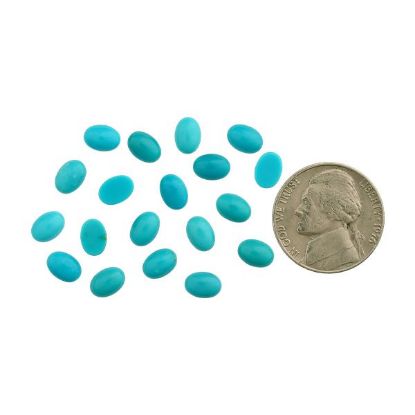 Picture of Stabilized Apache Blue Turquoise Cabochon, 5x7mm Oval