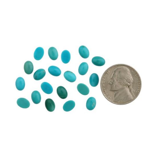 Picture of Stabilized Apache Green Turquoise Cabochon, 5x7mm Oval