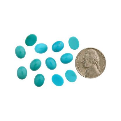 Picture of Stabilized Apache Blue Turquoise Cabochon, 7x9mm Oval
