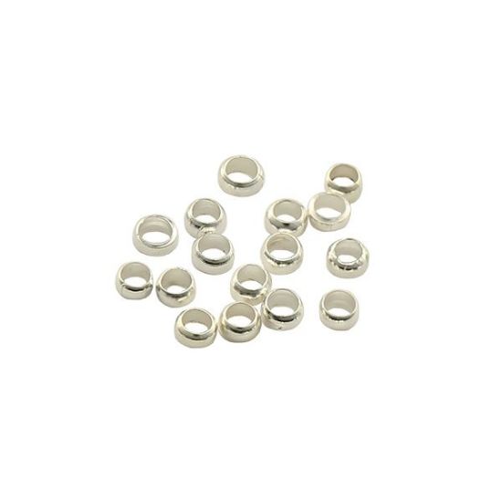 Picture of Crimp Bead Silver Plated 3mm, Approximately 100 pieces