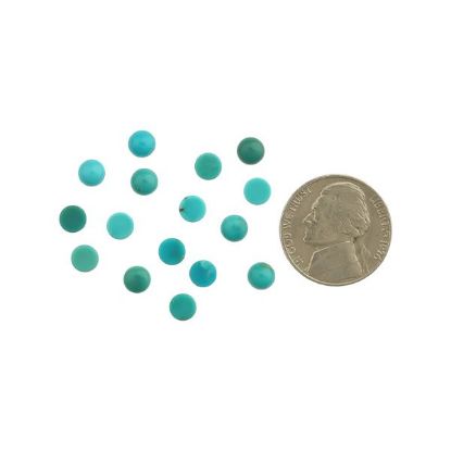 Picture of Stabilized Apache Green Turquoise Cabochon, 5mm Round