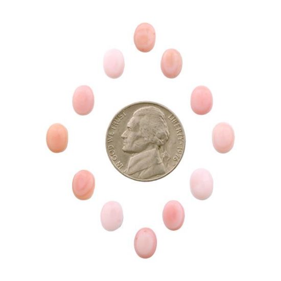 Picture of Pink Conch Shell Cabochon, 6x8mm Oval