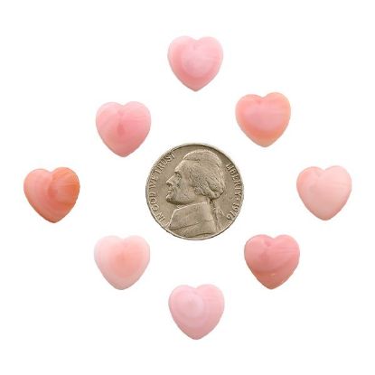 Picture of Pink Conch Shell Cabochon, 12mm Heart
