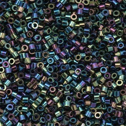 Picture of Cylin Black Aurora Borealis, Seed Bead, Size 11, Approximately 25 Grams