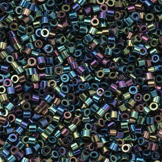 Picture of Cylin Black Aurora Borealis, Seed Bead, Size 11, Approximately 25 Grams