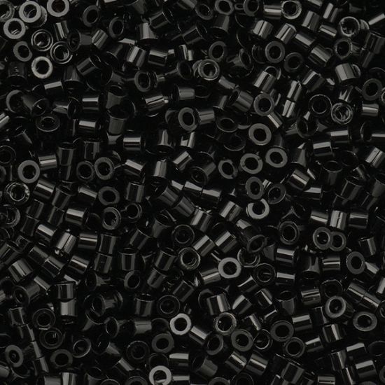 Picture of Opaque Cylin Black Aurora Borealis, Seed Bead, Size 11, Approximately 25 Grams