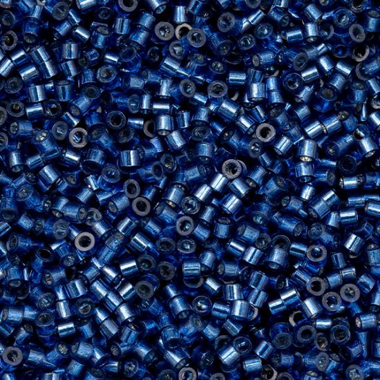 Picture of Cylin Silver Lined Sapphire Cylinder Seed Bead Size 11, Approximately 25 Grams