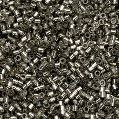 Picture of Cylin Silver Lined Grey Cylinder Seed Bead Size 11, Approximately 25 Grams