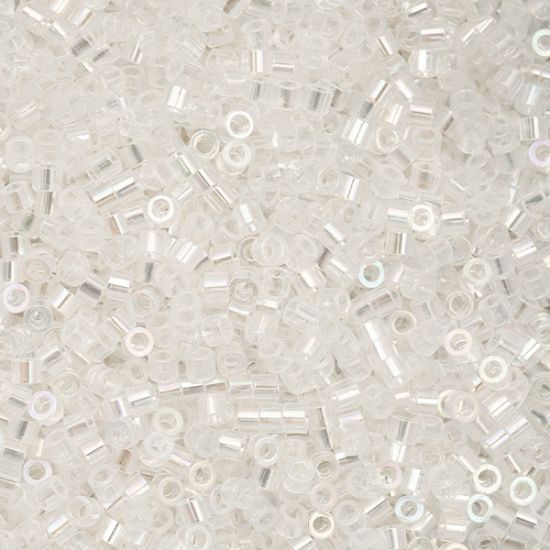 Picture of Cylin Crystal Aurora Borealis Cylinder Seed Bead Size 11, Approximately 25 Grams