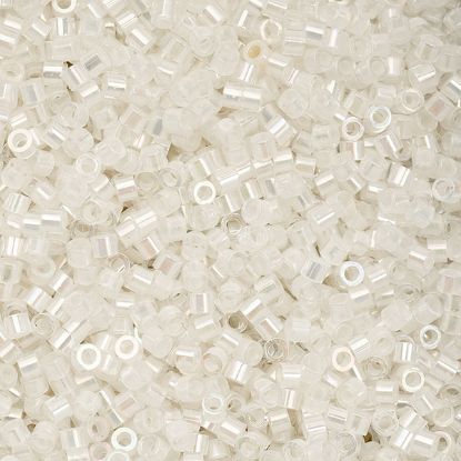 Picture of Cylin Off White Aurora Borealis Cylinder Seed Bead Size 11, Approximately 25 Grams