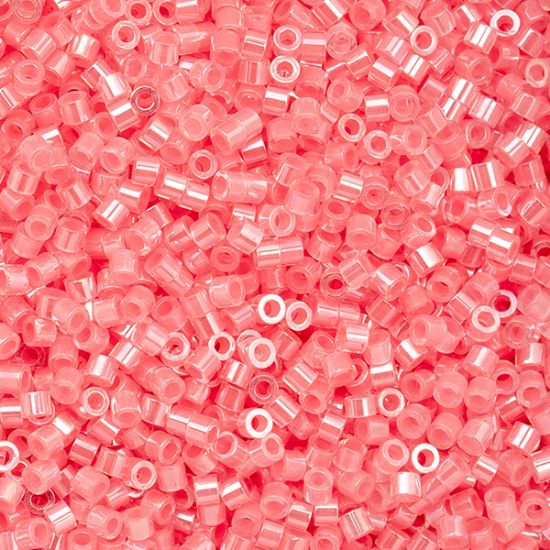 Picture of Cylin Rose Pink Aurora Borealis Cylinder Seed Bead Size 11, Approximately 25 Grams