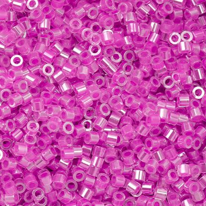 Picture of Cylin Orchid Glow Aurora Borealis Lined Cylinder Seed Bead Size 11, Approximately 25 Grams
