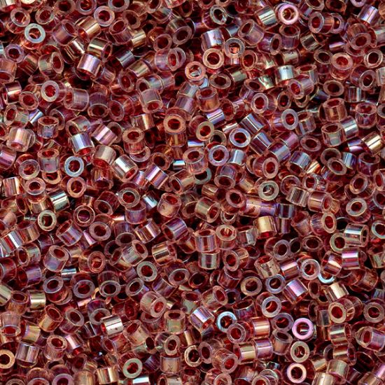 Picture of Cylin Red Gold Luster Cylinder Seed Bead Size 11, Approximately 25 Grams