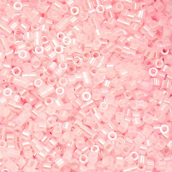 Picture of Cylin Ceylon Light Crystal Pink Cylinder Seed Bead Size 11, Approximately 25 Grams