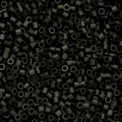 Picture of Cylin Black Matte Cylinder Seed Bead Size 11, Approximately 25 Grams