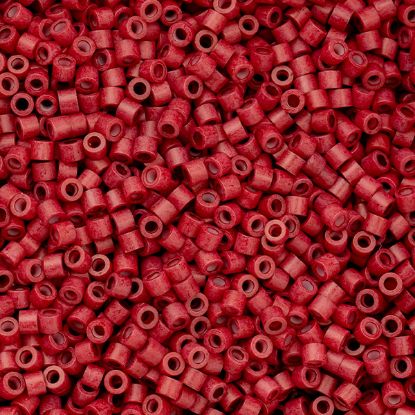 Picture of Cylin Red Matte Cylinder Seed Bead Size 11, Approximately 25 Grams