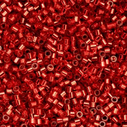 Picture of Cylin Silver Lined Red Cylinder Seed Bead Size 11, Approximately 25 Grams