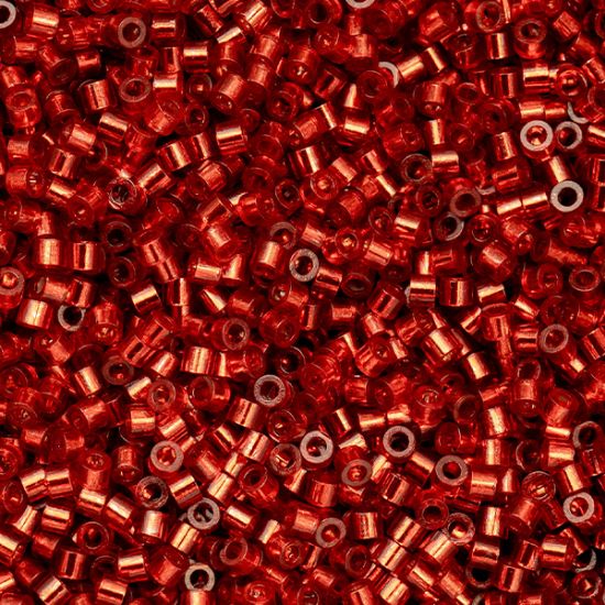 Picture of Cylin Rudy Red Silver Lined Cylinder Seed Bead Size 11, Approximately 25 Grams