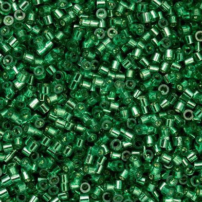 Picture of Cylin Emerald Silver Lined Cylinder Seed Bead Size 11, Approximately 25 Grams