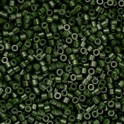 Picture of Cylin Opaque Forest Green Cylinder Seed Bead Size 11, Approximately 25 Grams