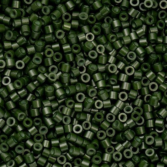Picture of Cylin Opaque Forest Green Cylinder Seed Bead Size 11, Approximately 25 Grams