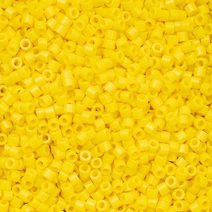 Picture of Cylin Opaque Yellow Cylinder Seed Bead Size 11, Approximately 25 Grams