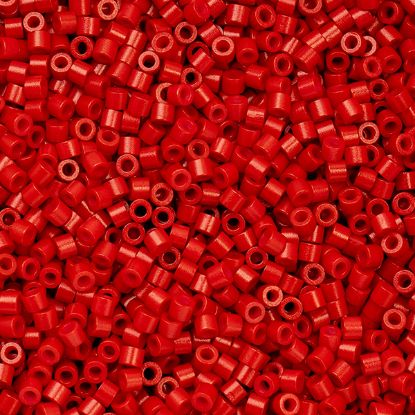 Picture of Cylin Opaque Red Cylinder Seed Bead Size 11, Approximately 25 Grams