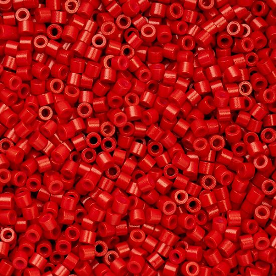 Picture of Cylin Opaque Red Cylinder Seed Bead Size 11, Approximately 25 Grams