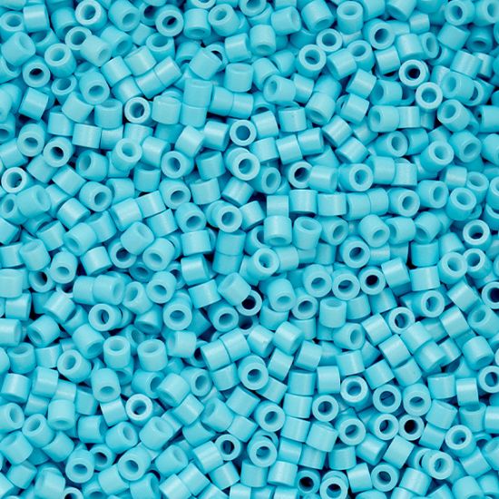 Picture of Cylin Opaque Light Blue Cylinder Seed Bead Size 11, Approximately 25 Grams