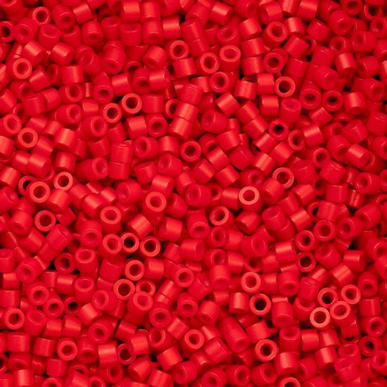 Picture of Cylin Opaque Red Fire Cracker Cylinder Seed Bead Size 11, Approximately 25 Grams