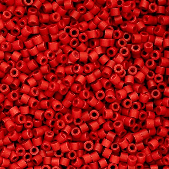 Picture of Cylin Matte Red Cylinder Seed Bead Size 11, Approximately 25 Grams