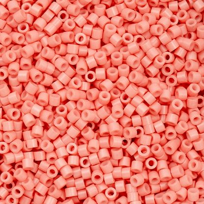Picture of Cylin Opaque Soft Coral Pink Cylinder Seed Bead Size 11, Approximately 25 Grams