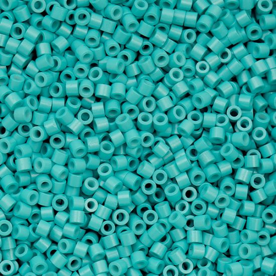 Picture of Cylin Opaque Turquoise Green Cylinder Seed Bead Size 11, Approximately 25 Grams