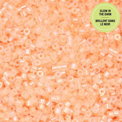 Picture of Cylin Glow in Dark Aurora Borealis, Orange Seed Bead Size 11, Approximately 25 Grams