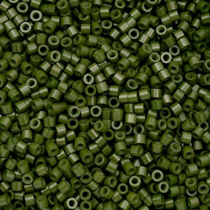 Picture of Cylin Opaque Green Avocado Cylinder Seed Bead Size 11, Approximately 25 Grams
