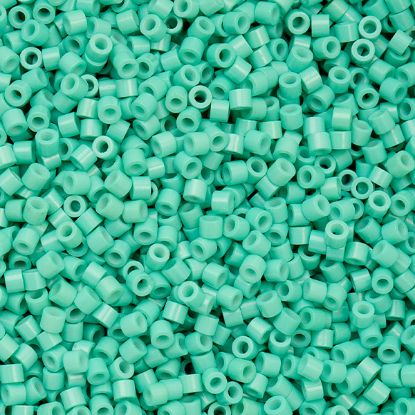 Picture of Cylin Opaque Vibrant Turquoise Cylinder Seed Bead Size 11, Approximately 25 Grams