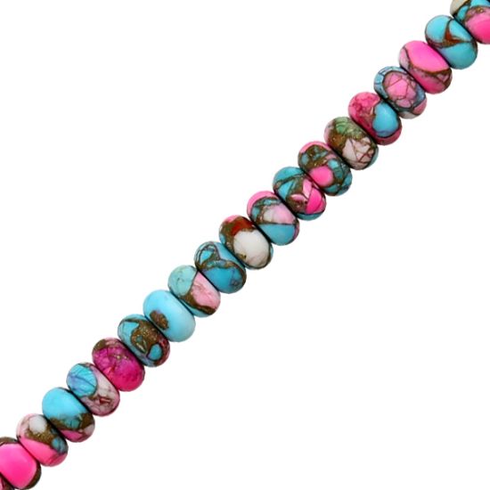 Picture of Cotton Candy Rondelle Bead 16", 8mm
