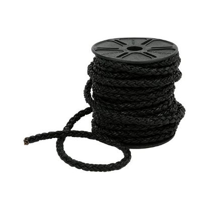Picture of Black Leather Bolo Cord 8mm, Sold by the Inch