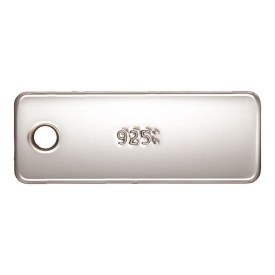 Picture of Sterling Silver Rectangle .020" Name Tag, 3x8mm