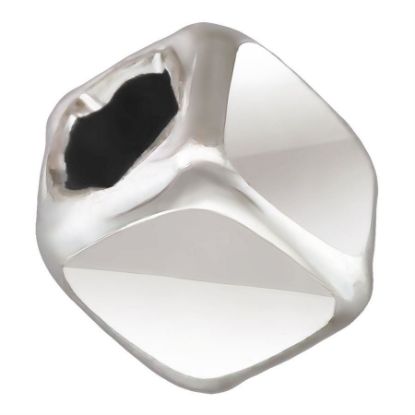 Picture of Sterling Silver Bar Cut Square 3mm Bead, I.D. 1.4mm, Sold per pkg of 10