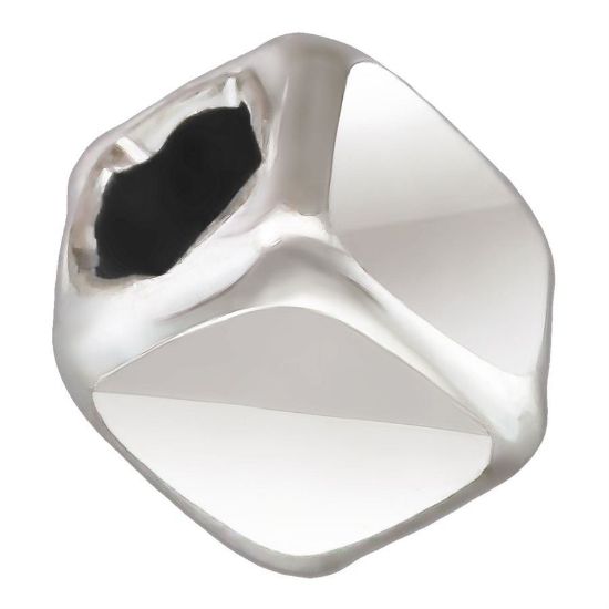 Picture of Sterling Silver Bar Cut Square 3mm Bead, I.D. 1.4mm, Sold per pkg of 10