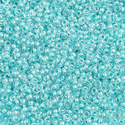 Picture of Size 10 Seed Beads, Turquoise Color-Lined, Approximately 25 Grams